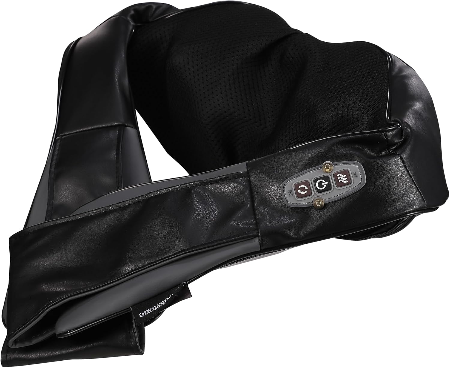 Brookstone - Shiatsu Neck and Shoulder Massager with Heat, Electric Kneading Massager with 16 Nodes, Wrap Style Body Massager for Back Waist Hips Legs and Feet