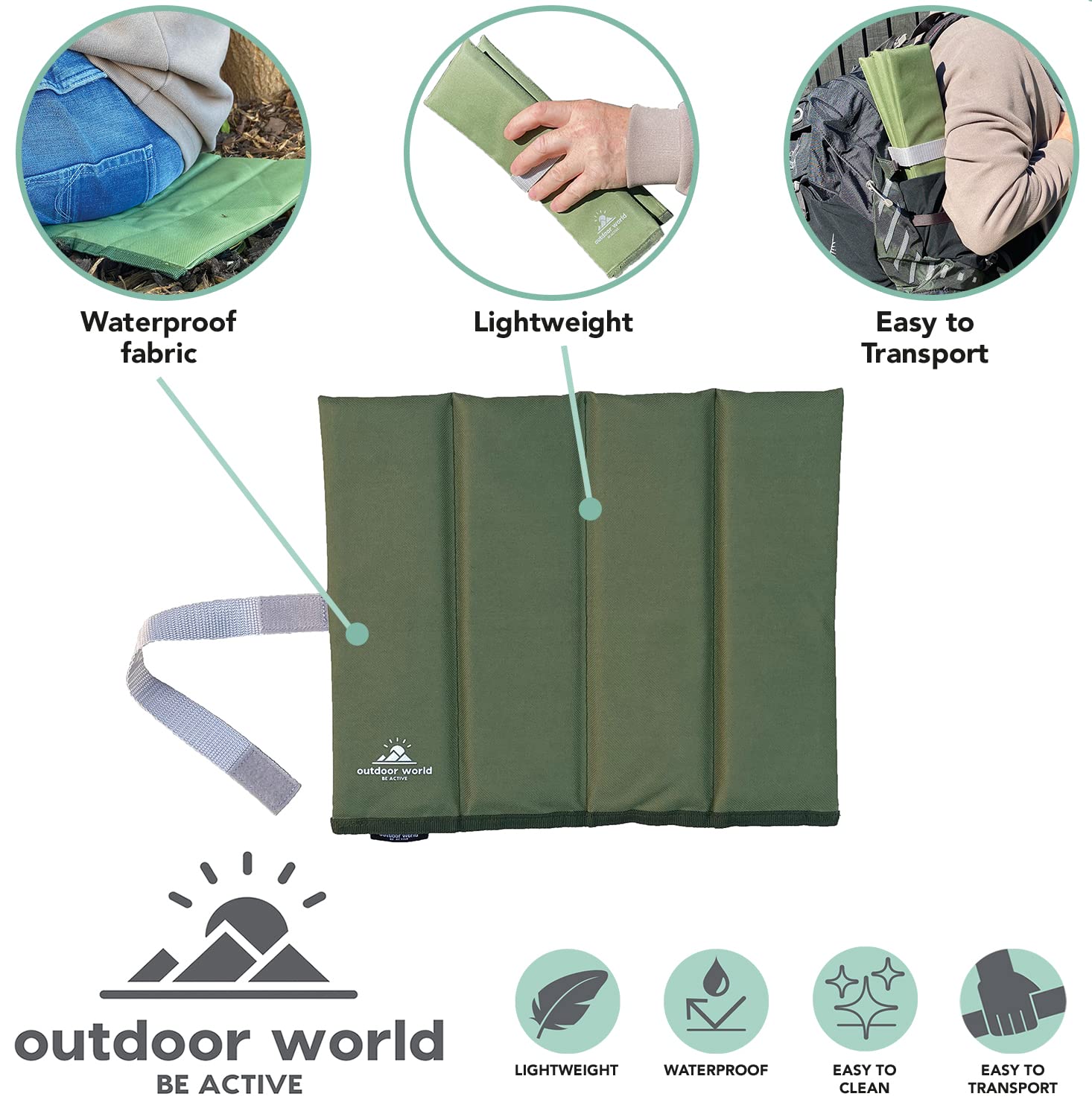 Outdoor World X-Large Folding Sit Mat, Lightweight Waterproof Foam Seat Pad for Camping Hiking, Festivals & Picnics - Image 3