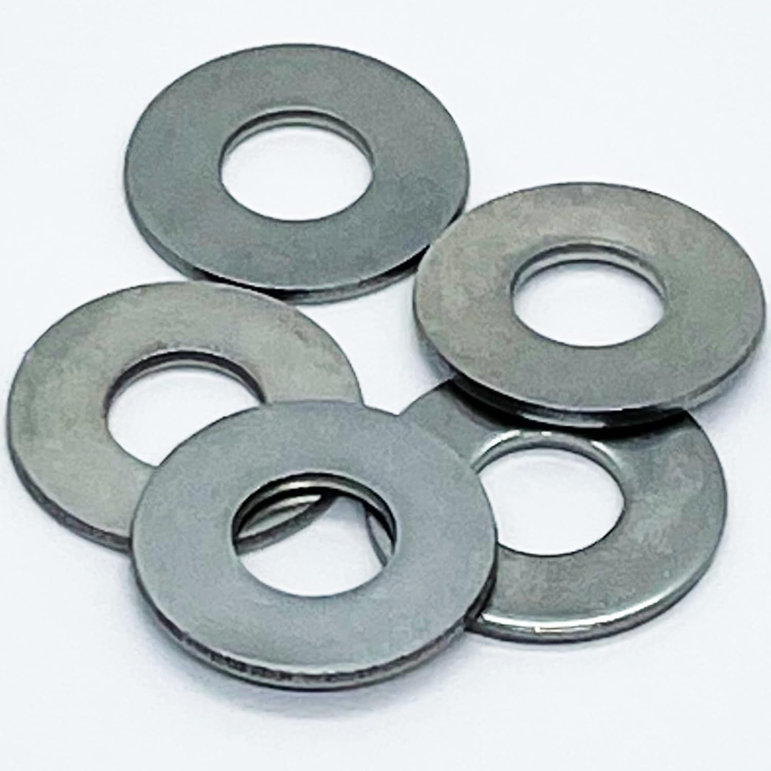 1/2" x 1 1/2" OD - Stainless Steel Round Flat Washers - 304 Stainless Steel 18-8 - Corrosion Resistant - 1/2" Bolt Washer - BRAUNY BOY HARDWARE (100)