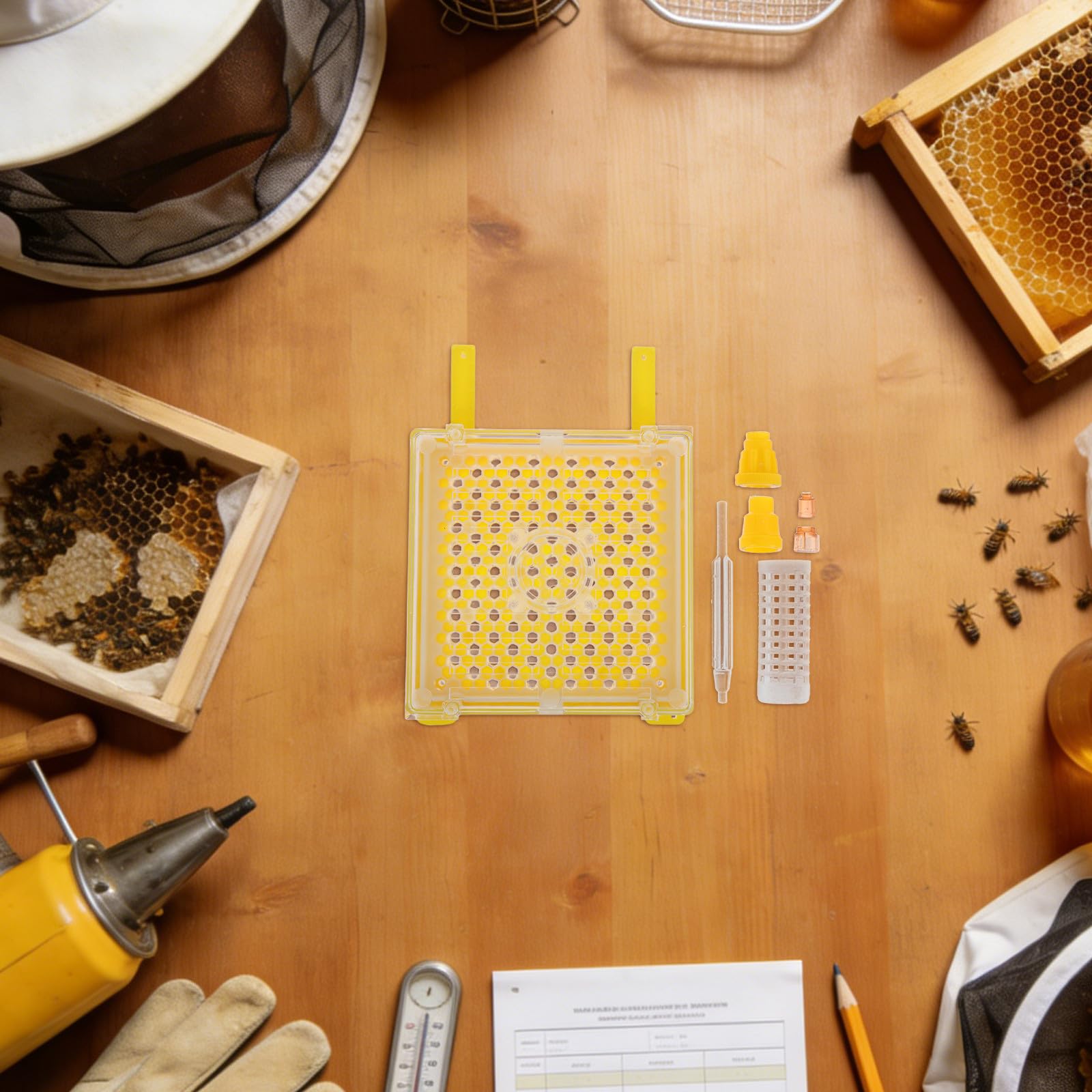 BESPORTBLE 1 Set di Attrezzature per L'allevamento Delle Regine: Kit per Arnia, Attrezzature per La Cura Delle Api, Strumento di Allevamento, Clip per Innesto, Forniture per L'allevamento Regine per