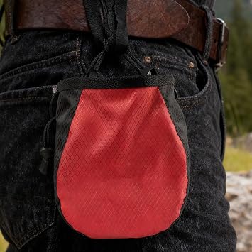Boulder Chalk Bag - Drawstring Chalk Waist Bag Drawstring Climbing Chalk Bag Waterproof Adjustable Leakproof for Climbers, Beginners, Athletes, Outdoor, Travel, Sports, Gym