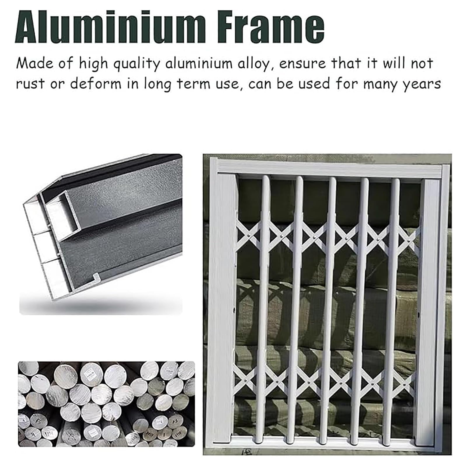 Window Bars Customizable Security Grille Retractable Security Gate ...