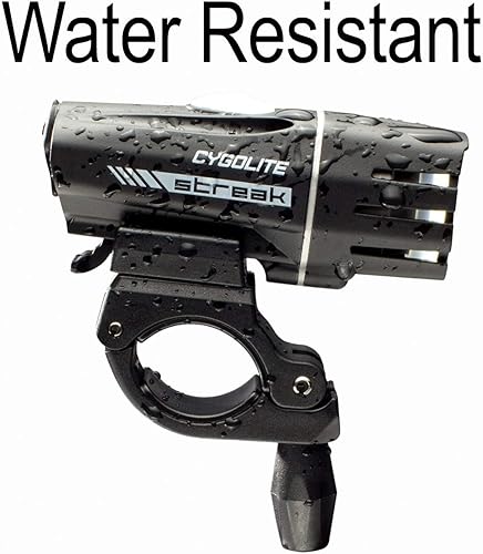 Miniatura 2 de Cygolite Streak - Luz para bicicleta de 450 lúmenes, 5 modos nocturnos y modo de flash diurno, compacta y duradera, resistente al agua IP67, montaje