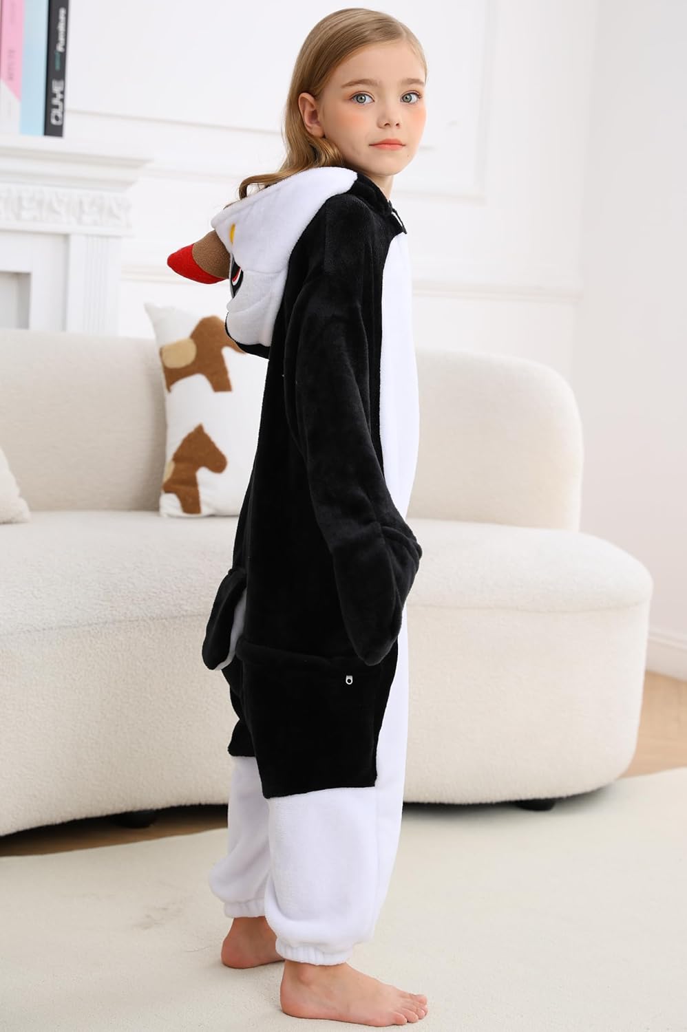DarkCom Kids Animal Onesie,Women and Mens Cosplay Puffin Onesie Halloween Costume Christmas Pajamas Sleepwear - Image 4