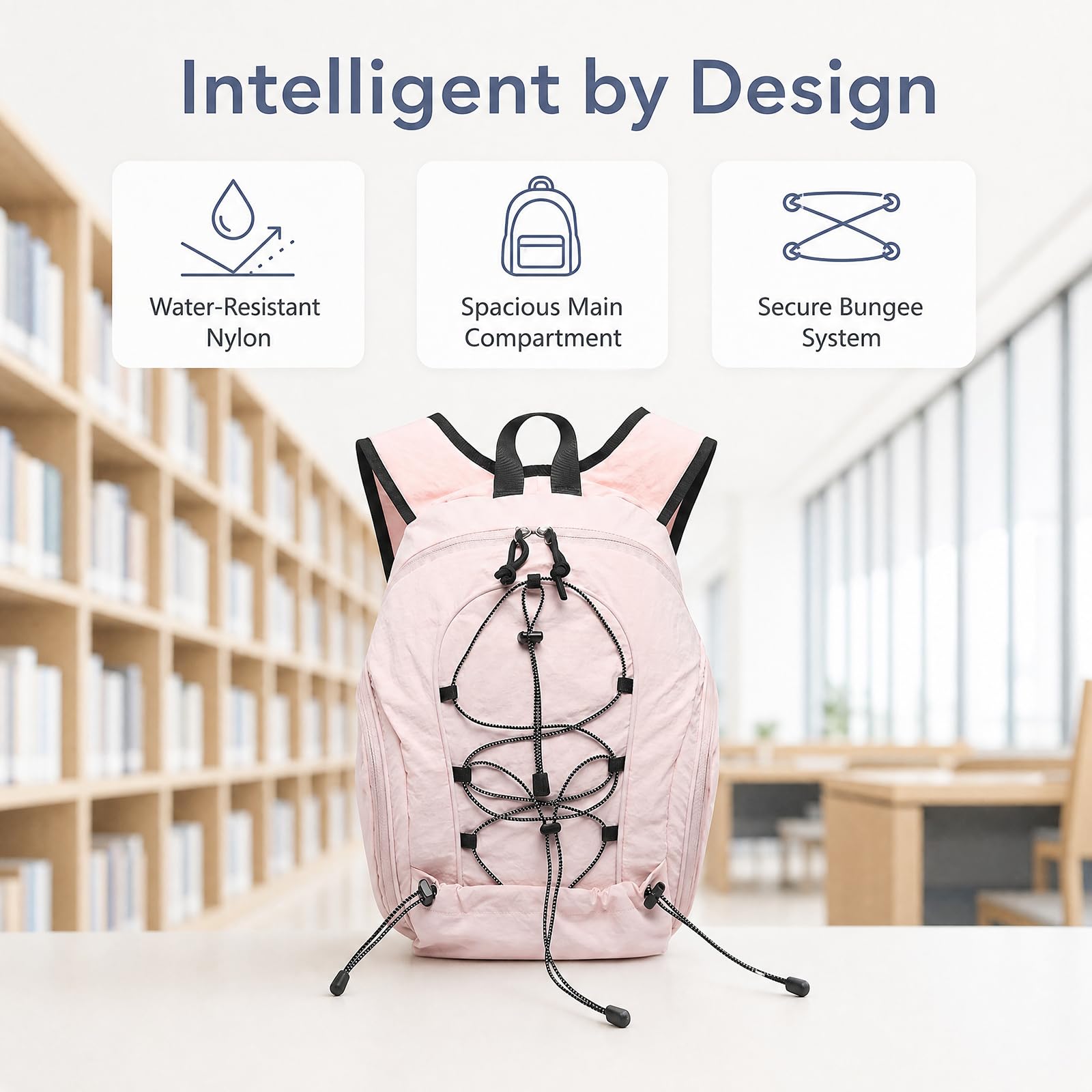 Zaino a cordone in nylon ultra leggero per le donne, sacchetto da viaggio casual da 12 pollici, cinghie curve borsa a spalla di moda di strada alla moda