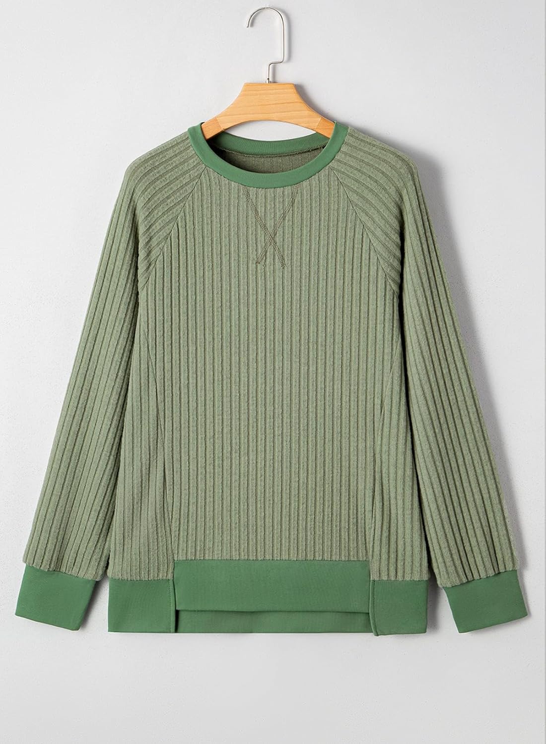 SHEWIN Women Color Block Patchwork Sweatshirt 2025 Fall Pullover Oversized Tops - Image 5