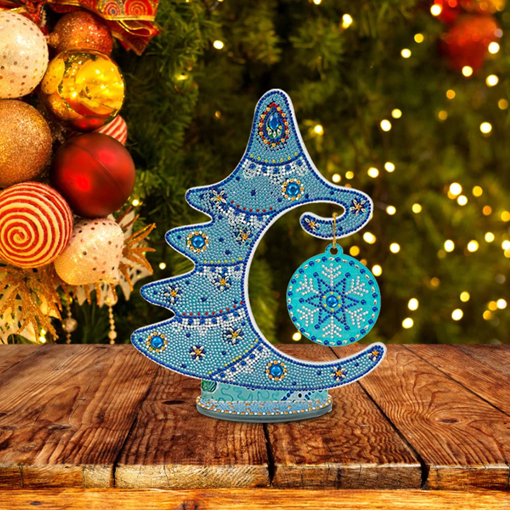 Sapin De Noël Diamond Painting 5D - Kit DIY Décoration Lumineuse Pour Fêtes