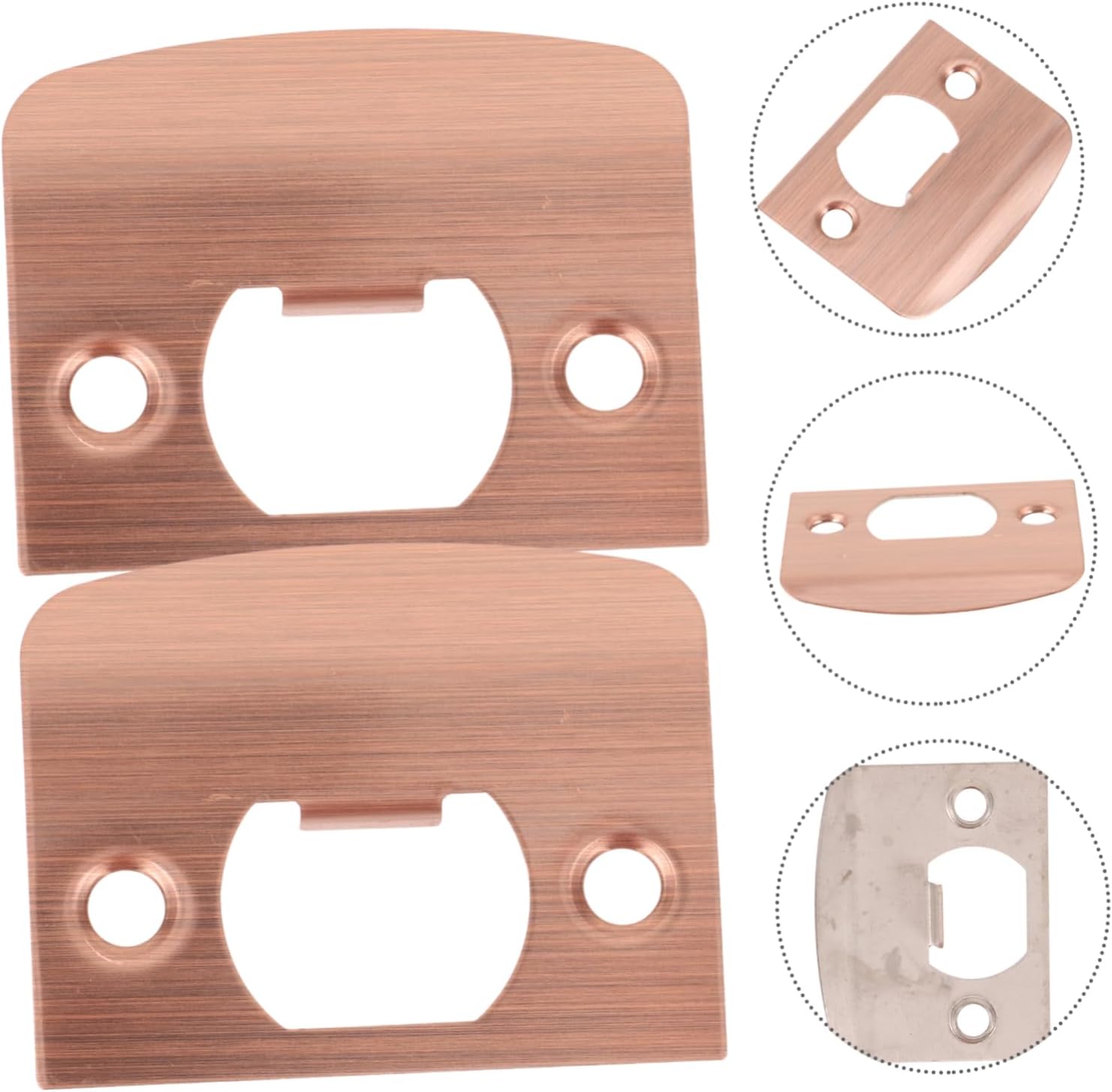 Sturdy Stainless Steel Strike Plate 4 Pcs Universal Door Lock Tongue Guide