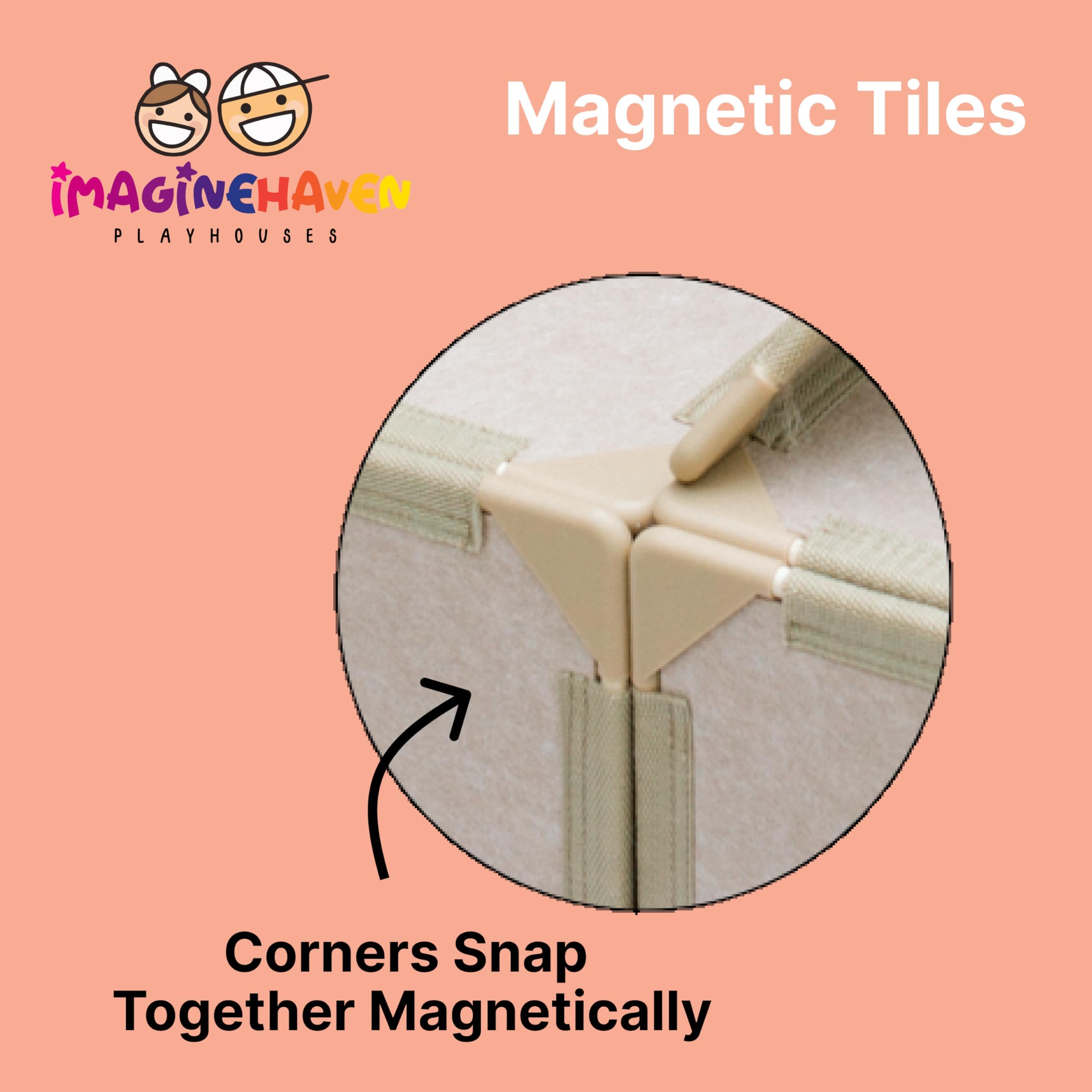 Magnetic Panel Playhouse Big Set - 16 Panel Kit, Lightweight Panels with Built-in Magnets Easily Snap Together