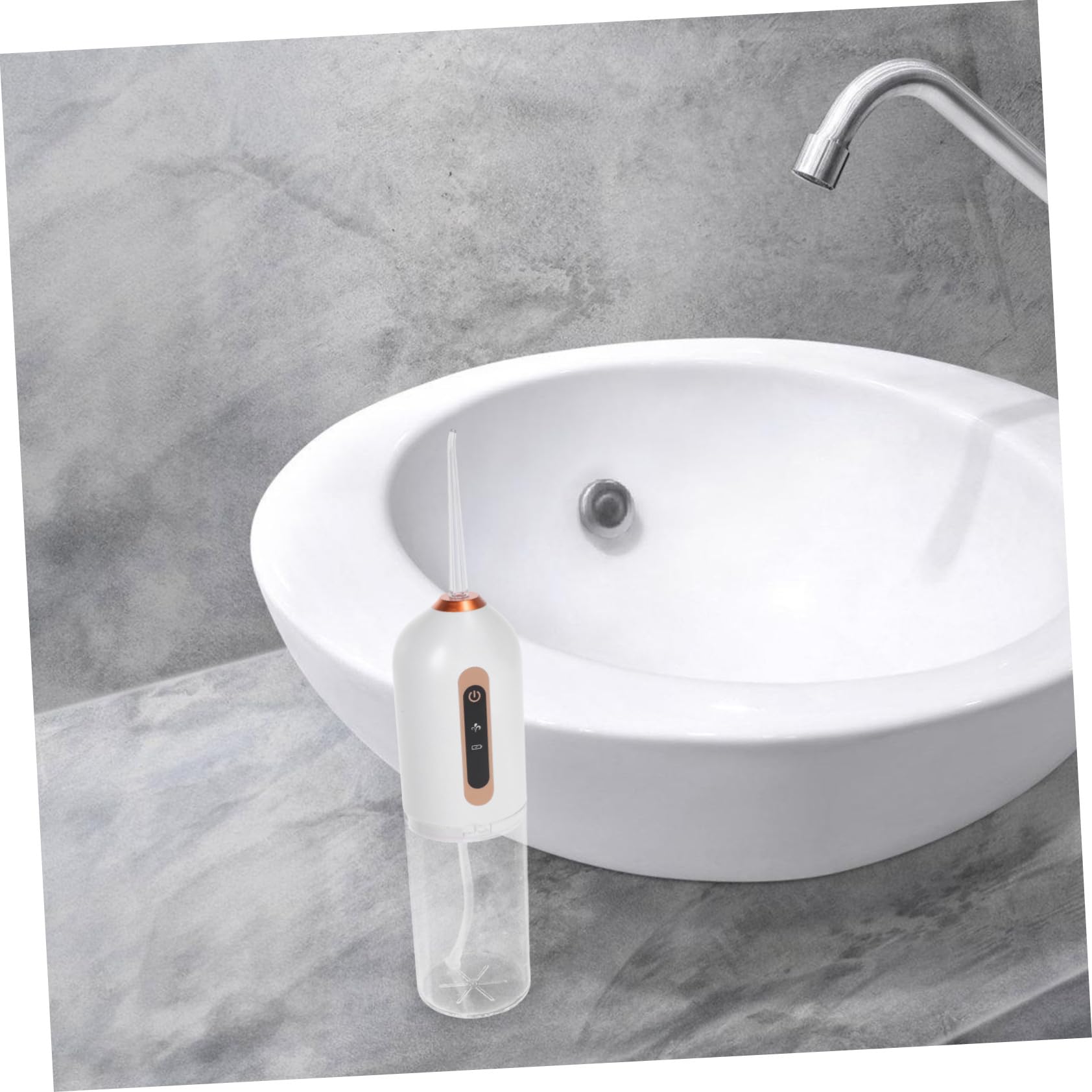 Idropulsore Elettrico Mini per Pulizia Dentale Irrigatore Orale Portatile Ricaricabile Tramite USB Serbatoio per Igiene Orale Quotidiana e Viaggi