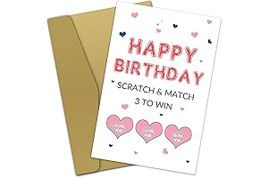 Scratch Birthday Card for Boyfriend, Naughty Scratch Off Birthday Card for Fiance