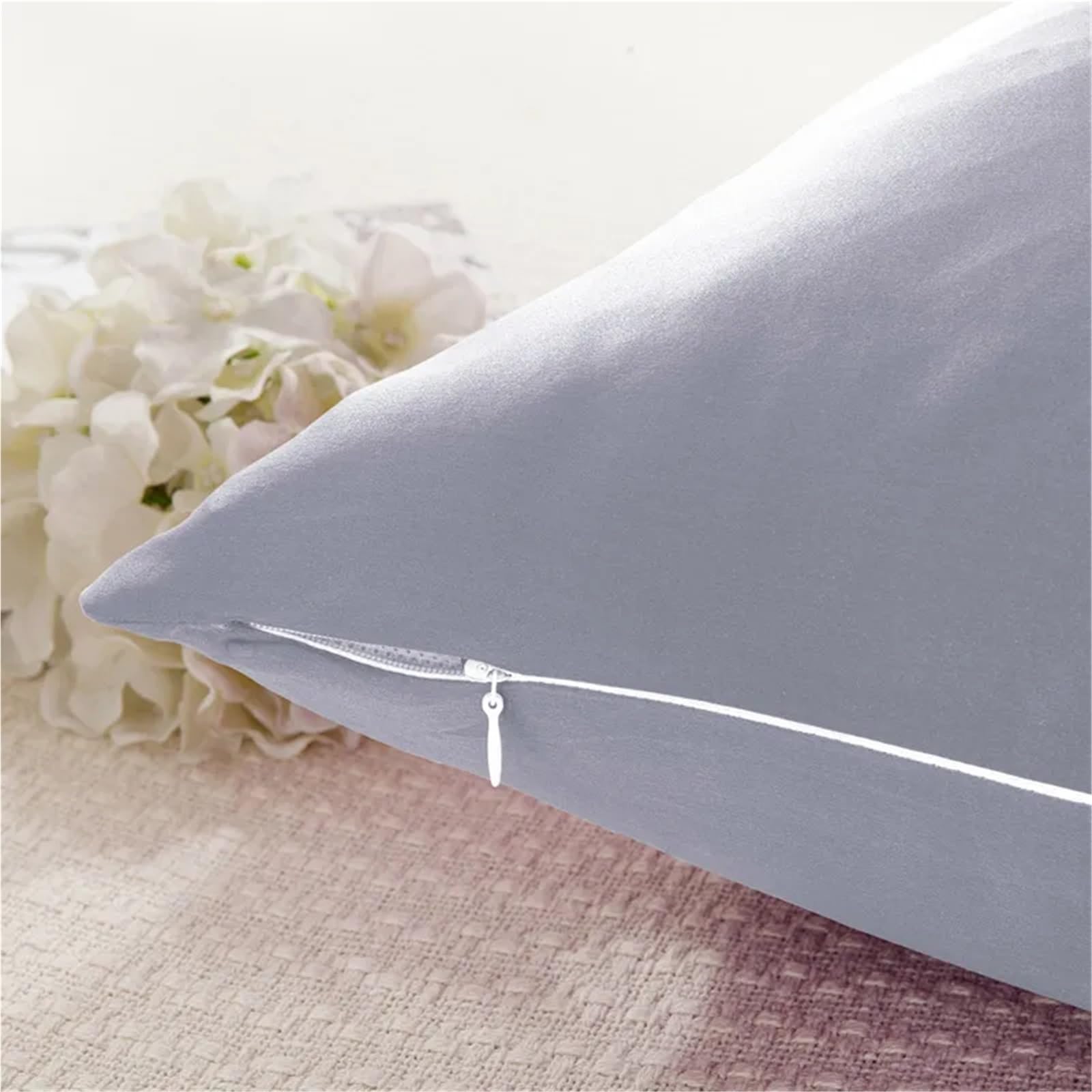 Funda de Almohada con Cremallera Seda Morera 19mm, Funda, Color sólido, Multicolor para Cabello