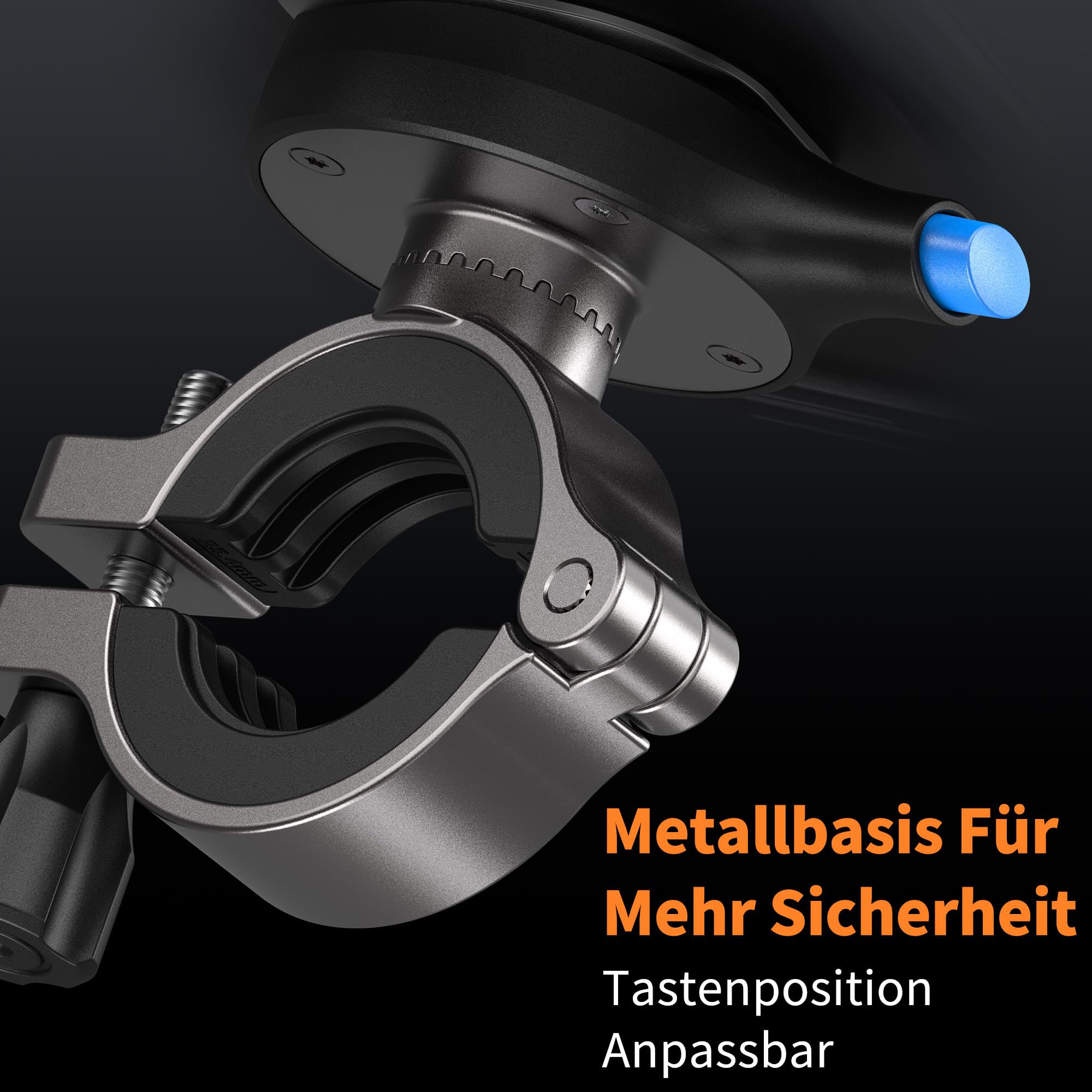 Cozycase 1S-Knopf Wasserdicht Handyhalterung Fahrrad Für iPhone 17 Pro | Anti-Diebstahl Hülle Handy Halter Motorrad Lenker Rennrad Mtb Ebike Bike Phone Holder Mount Fahrradhalterung IP68 Waterproof