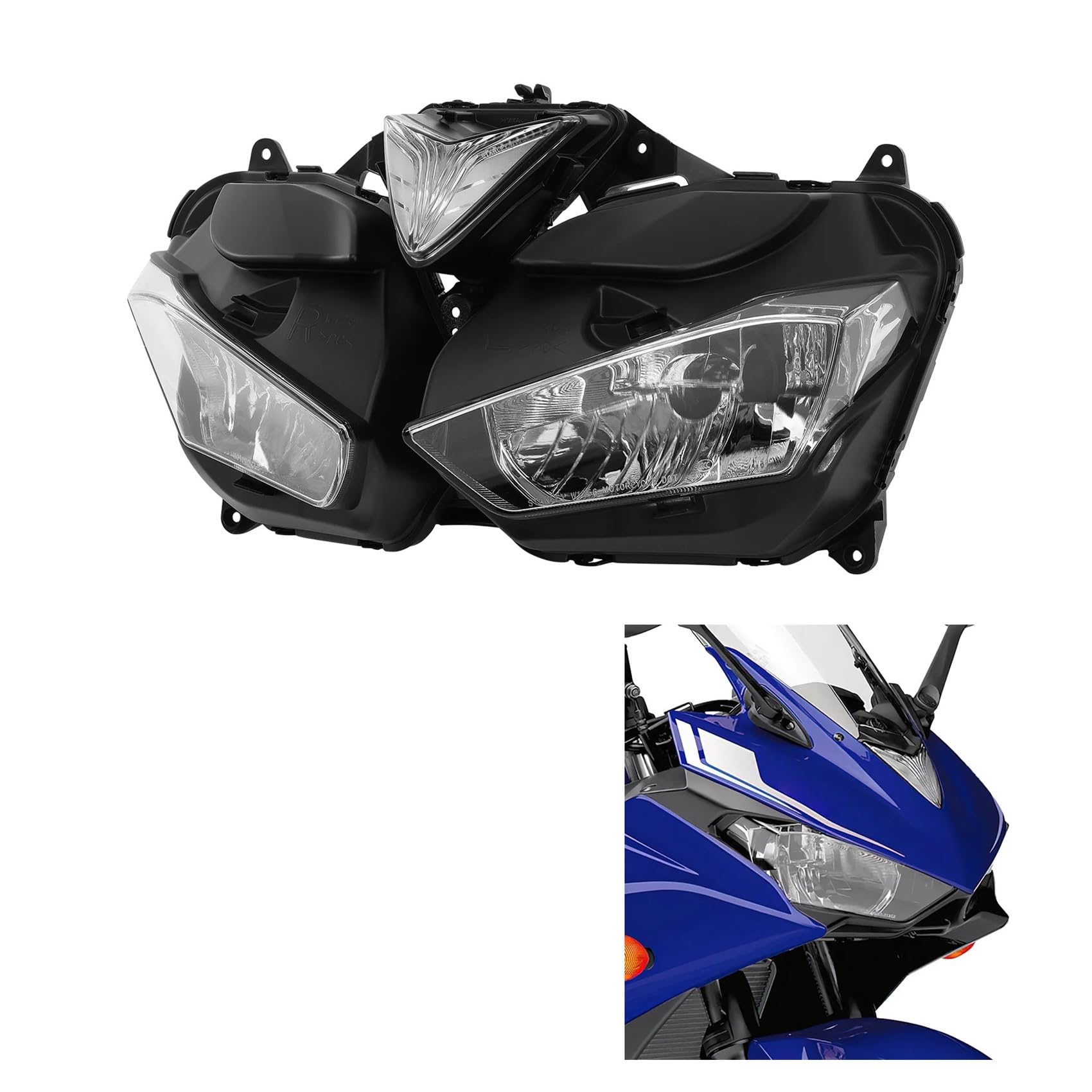 Front Head Light Assembly Headlamp Lighting Compatible With Yamaha YZF R3 R25 2013-2016 2015 Motorcycle Accessories headlights assembly