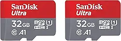 Cartão de memória SanDisk 32GB Ultra microSDHC UHS-I SDSQUAR-032G-GN6MT, 2 x 32GB, versão antiga
