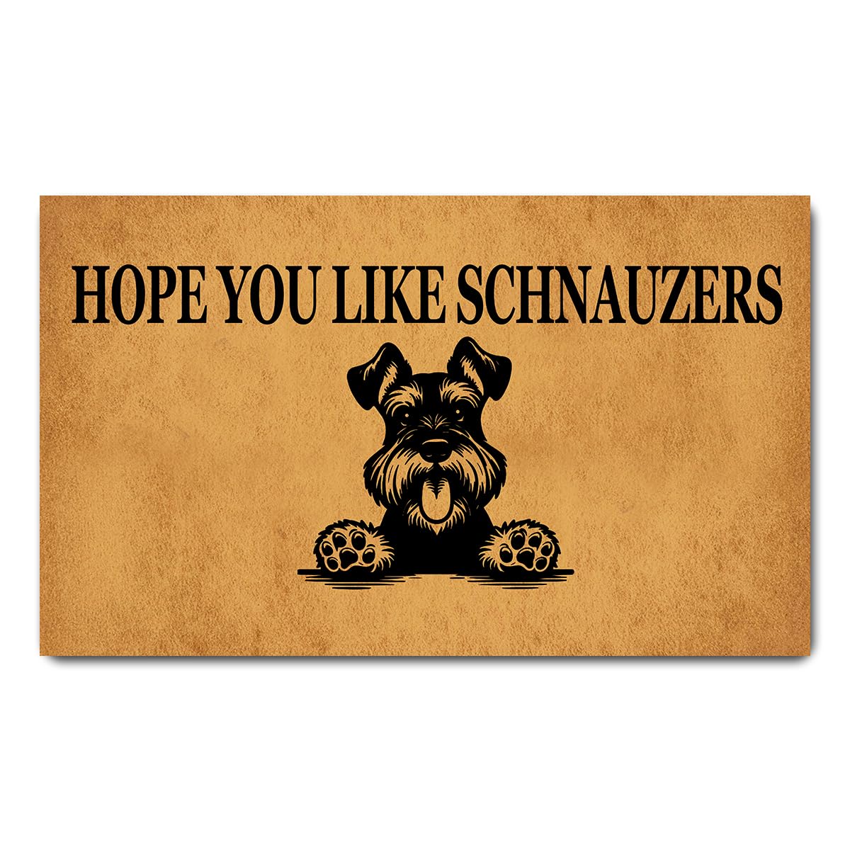 ZXQL Funny Welcome Doormat Hope You Like Schnauzers Doormats for Entrance Doormat Personalized Non Slip Rubber Mat for Front Door House Warming Gift