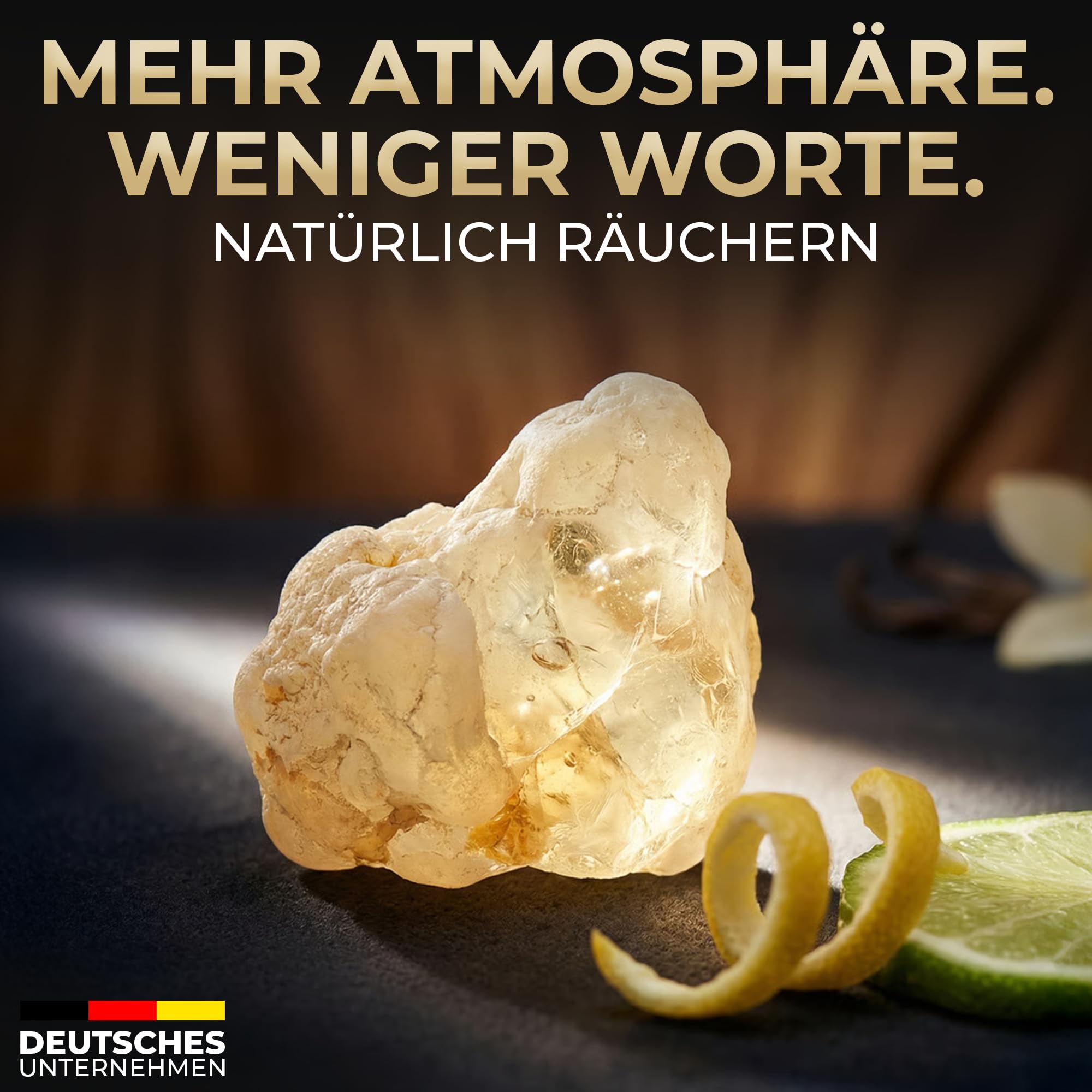 250g Premium Oman Superior Hojari Weihrauch zum Räuchern 1. Wahl - Original Boswellia Sacra - naturbelassener Frankincence Räucherharz Weiss/gelb/grün