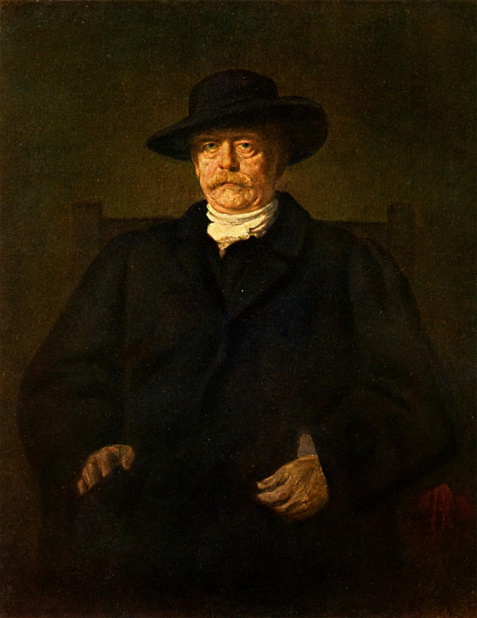 POSTERIIk Famous Animal Posters Vintage Picture Otto Von Bismarck Portrait by Seraph Von Lenbach Modern Wall Decor for Home Decor 60x90cm
