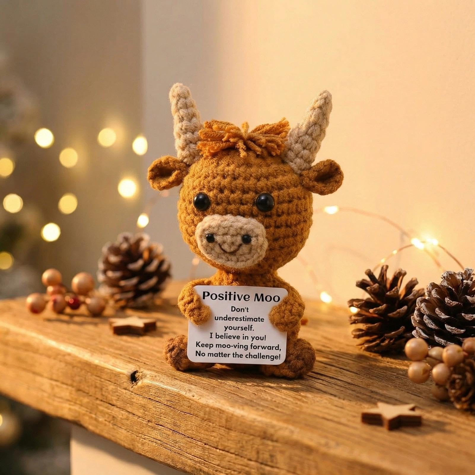 AUFIKR Highland Cow Plushie, Cute Emotional Support Gift, Well Done Present, First Day of School Gift for Children - Image 4