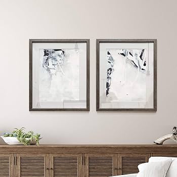 Amazon.com: Abstract Wall Art, Rustic Silver Distressed