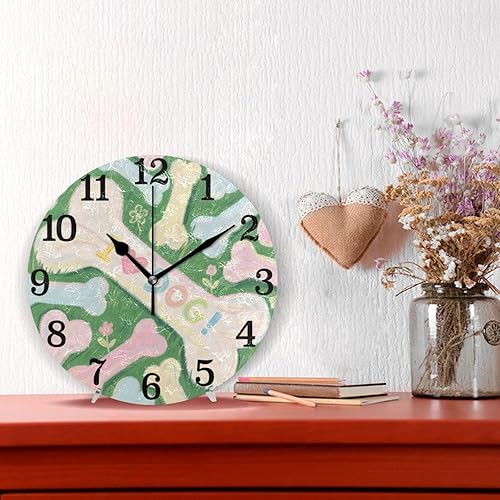 Miniatura 2 de 10 Inch Round Wall Clock Retro Non Ticking Clock Decor for Living Room Farmhouse Office reloj de pared para cuarto