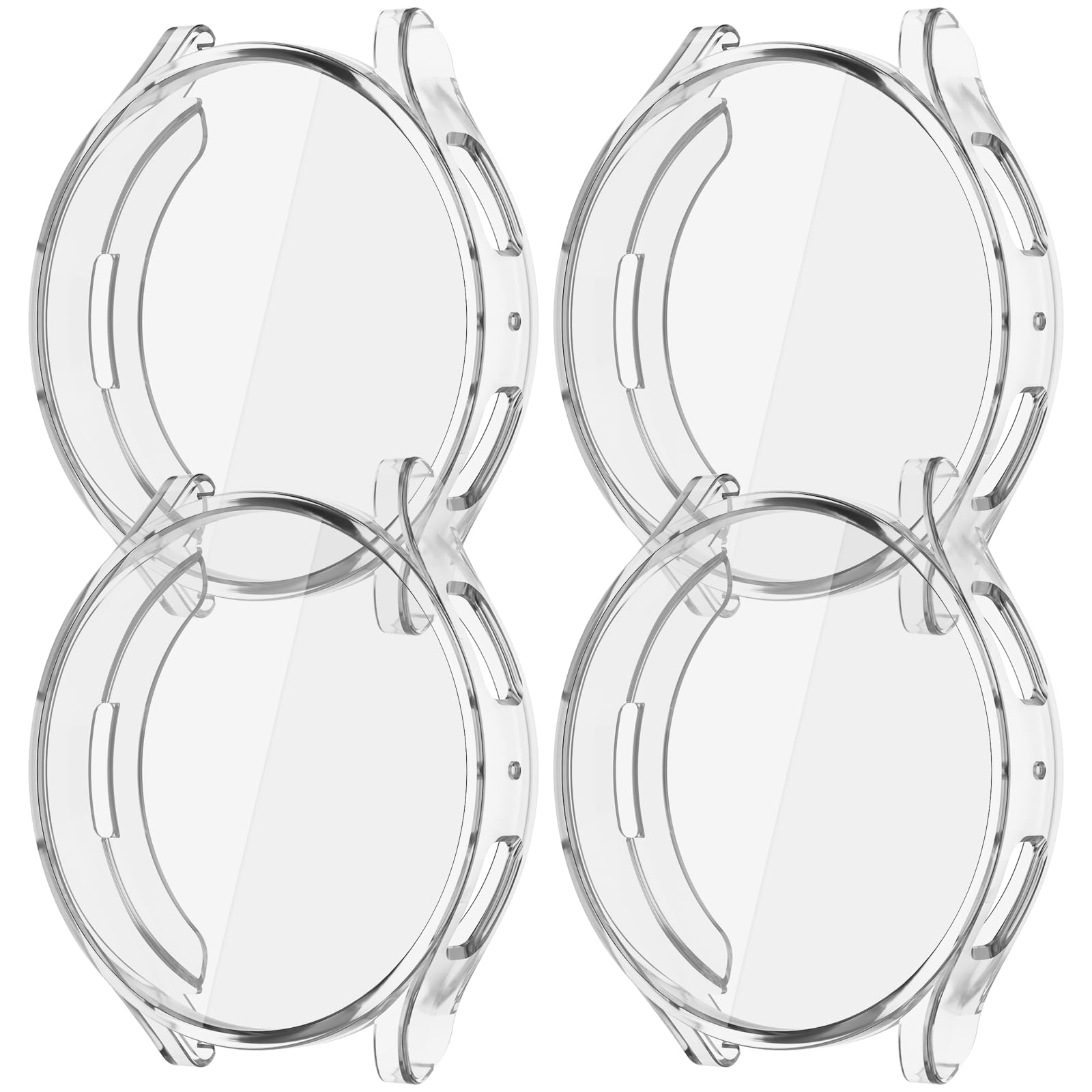 Rc-Z [4-Pack] for Samsung Galaxy Watch 6 44mm Screen Protector Case, Protective Soft TPU Face Cover Replacement Bumper Accessories for Galaxy Watch 6 44mm Women Men