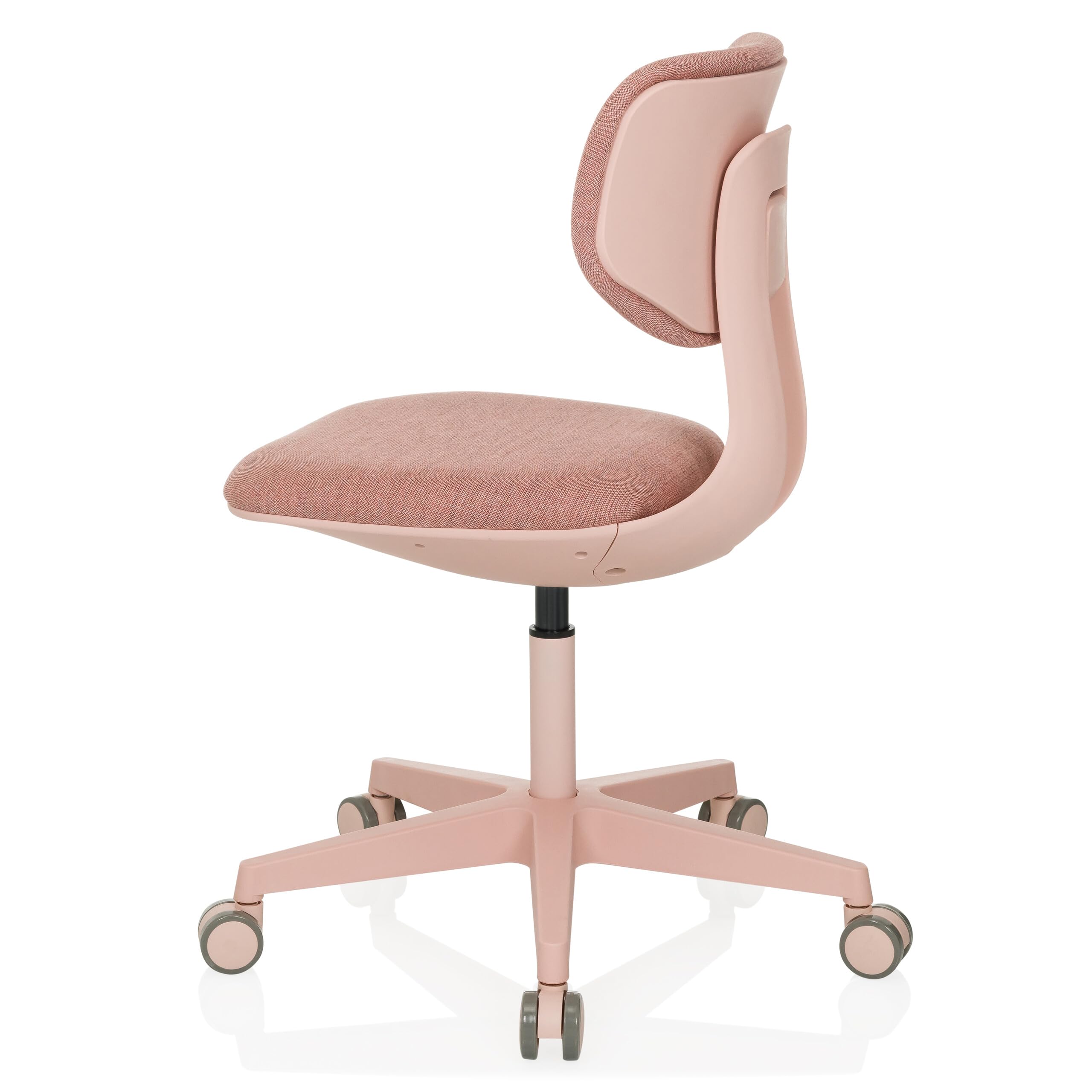 hjh OFFICE Kinderdrehstuhl mit höhenverstellbarer Rückenlehne Kid Colore Mitwachsender Schreibtischstuhl für Kinder von 6-12 Jahre, Rosa