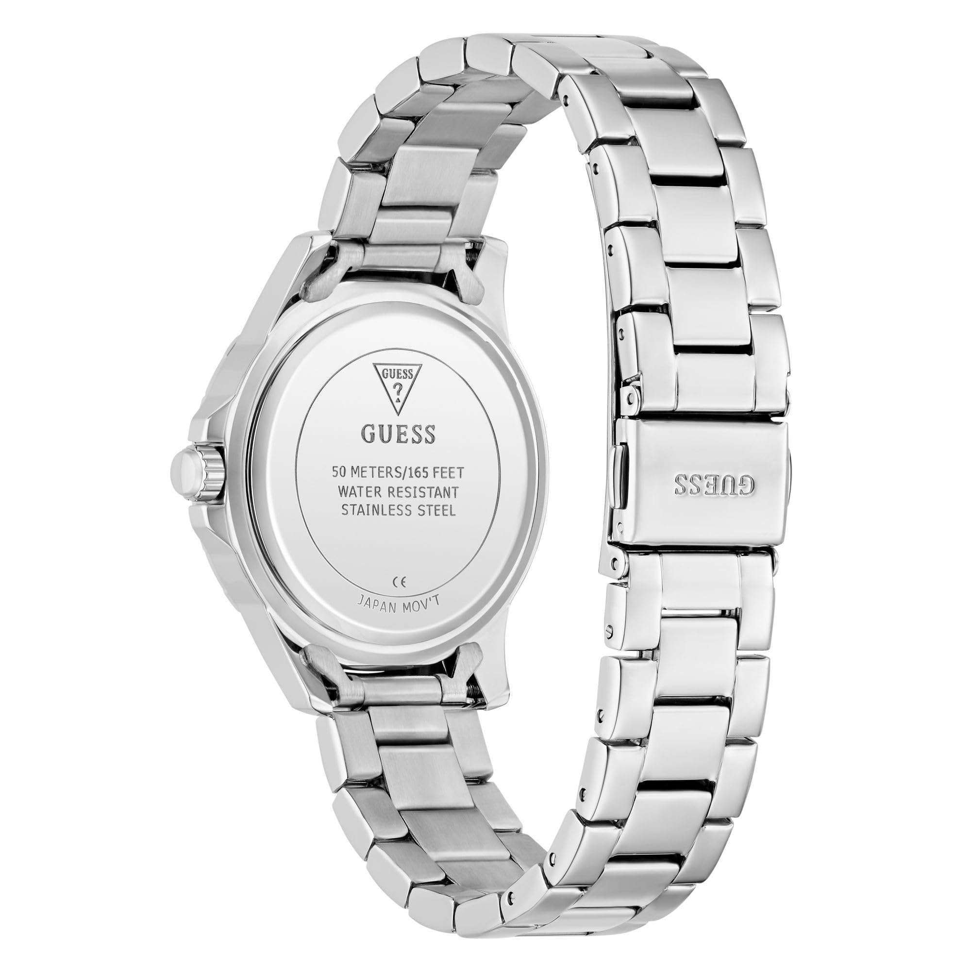 Guess GW0948L1 Mist - Reloj de Pulsera para Mujer (35 mm, Correa de Acero Inoxidable y 3 Bares), Color Plateado