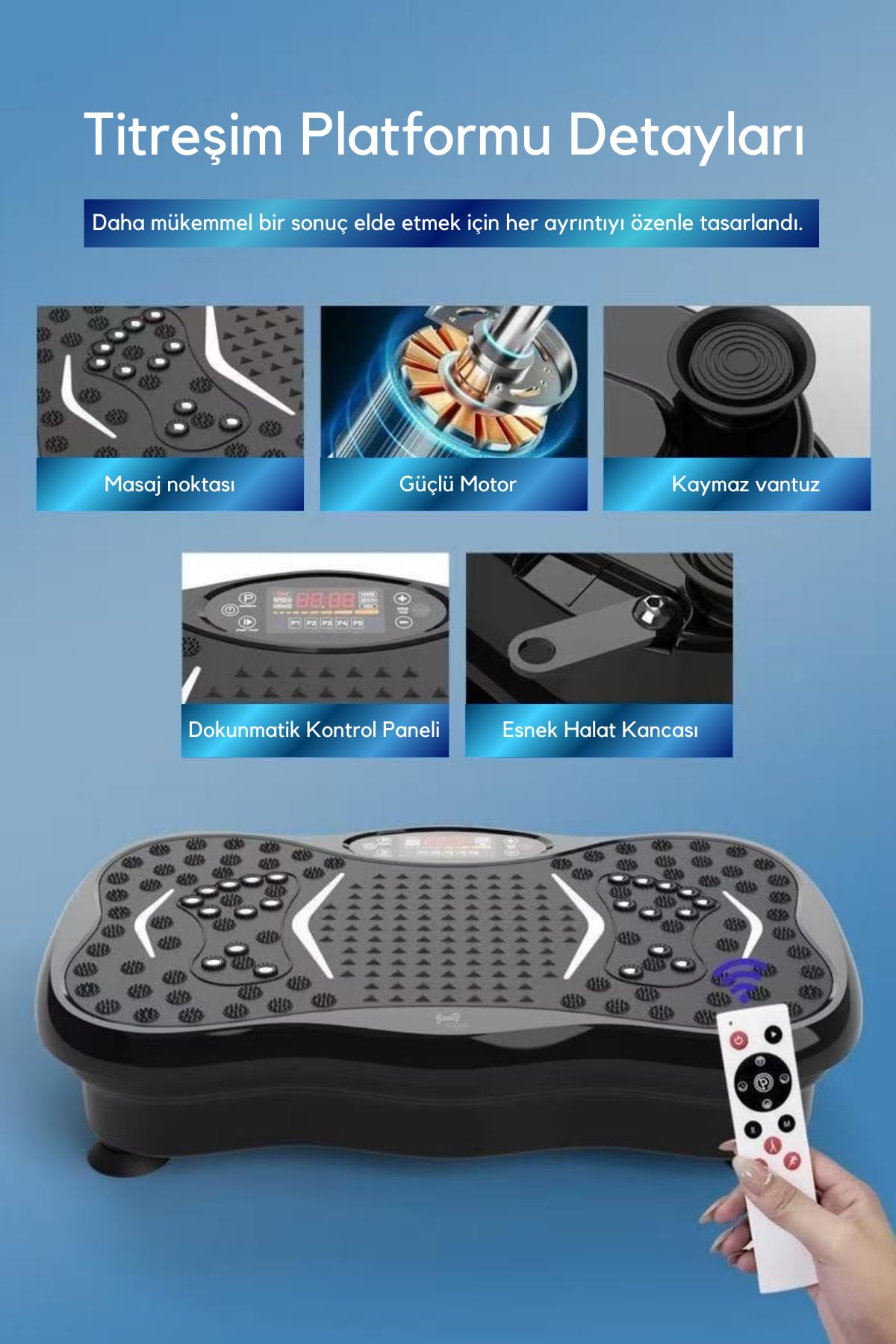 FASTGO Bluetooth'lu Titreşimli Egzersiz Aleti Tüm Vücut Egzersizi Kilo Kaybı Için Ev Ofis Spor Aleti