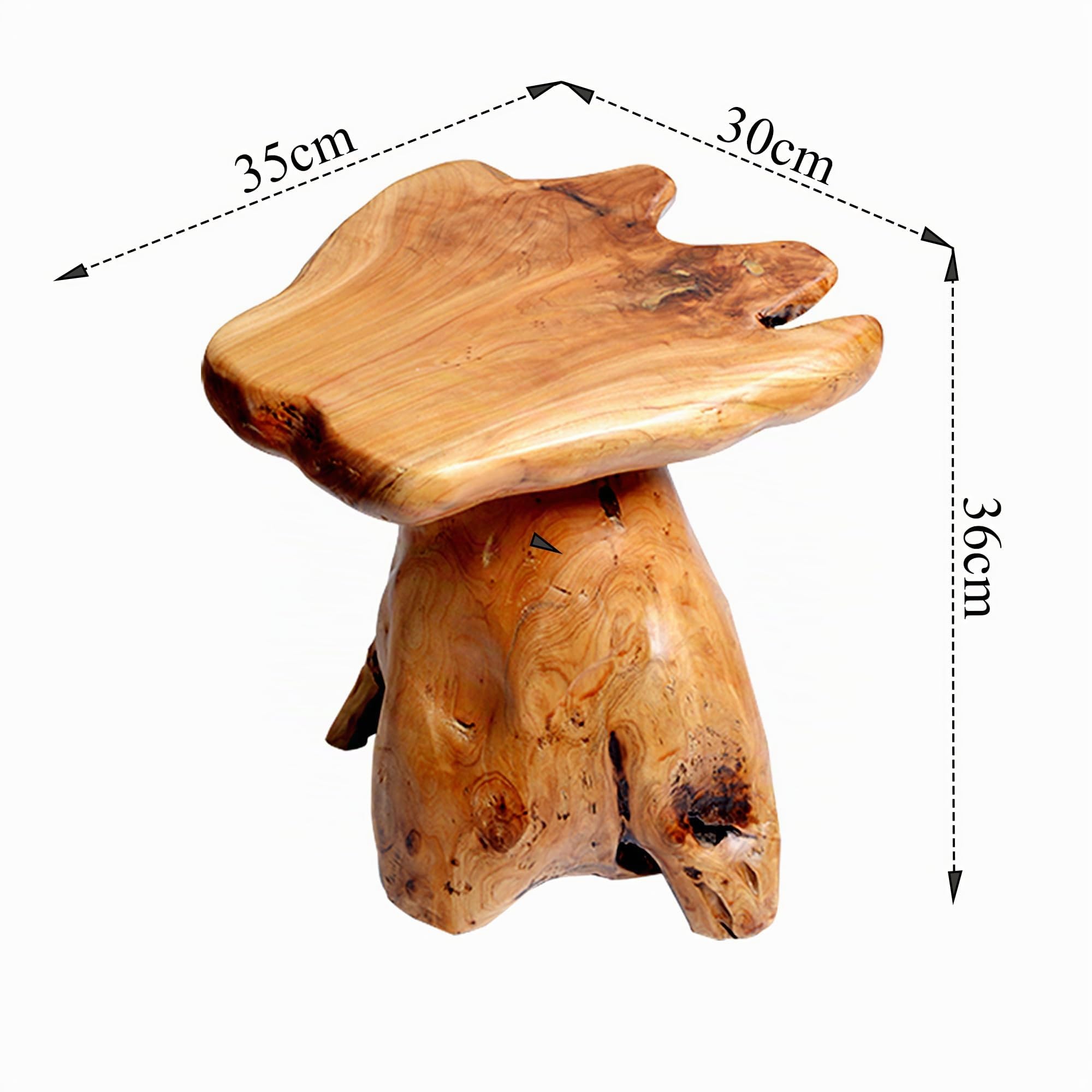 Tabouret en bois de cèdre massif, repose-pieds, support pour plantes, table basse