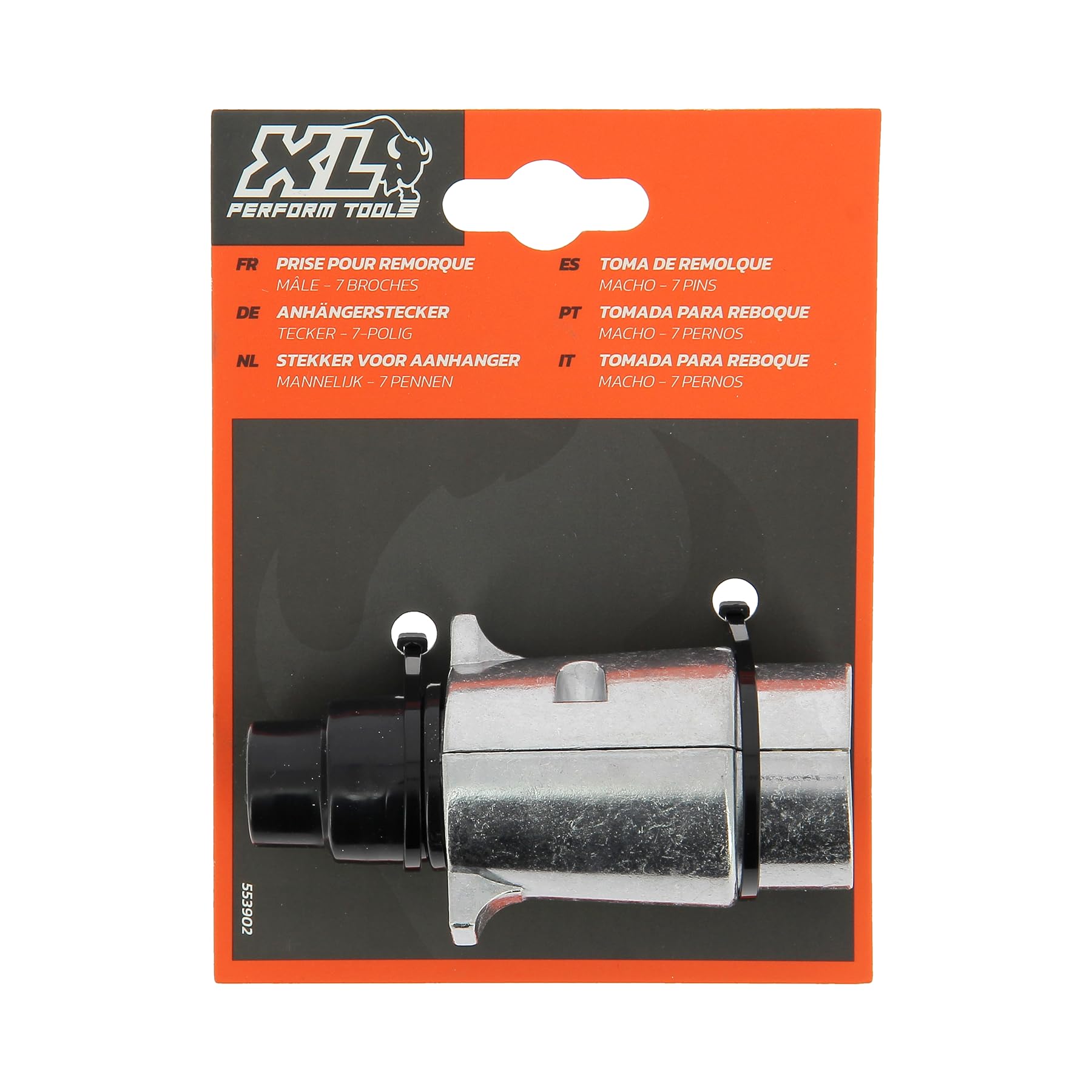 XLPT Presa 7 Pin Maschio Normalizzata In Plastica Per Rimorchio O Roulotte