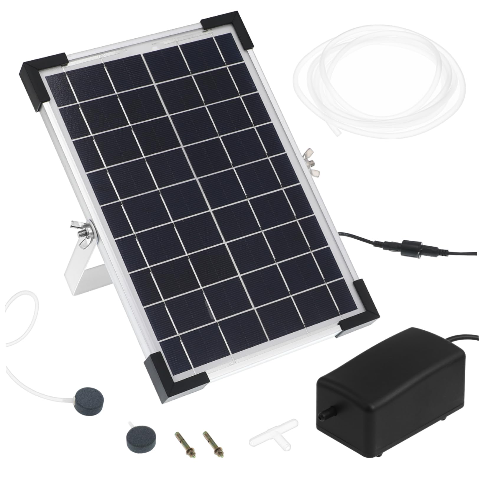 ibasenice Solar-teichbelüfterpumpe Mit Solarpanel Für Aquarien Und Gartenteiche Energiesparende Wasserpumpe Mit Variablen Durchflussraten Für Sauerstoffzufuhr Und Wasserzirkulation