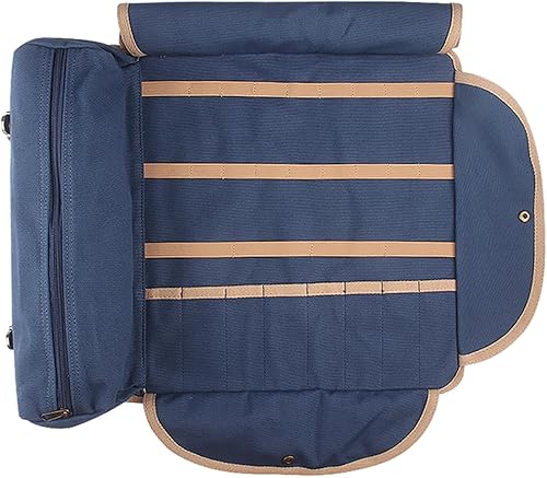 Miniatura 6 de KLKCMS Kits de barman de viaje, bolsa profesional duradera y portátil de lona, fácil de transportar y almacenar para hacer cócteles en casa, color