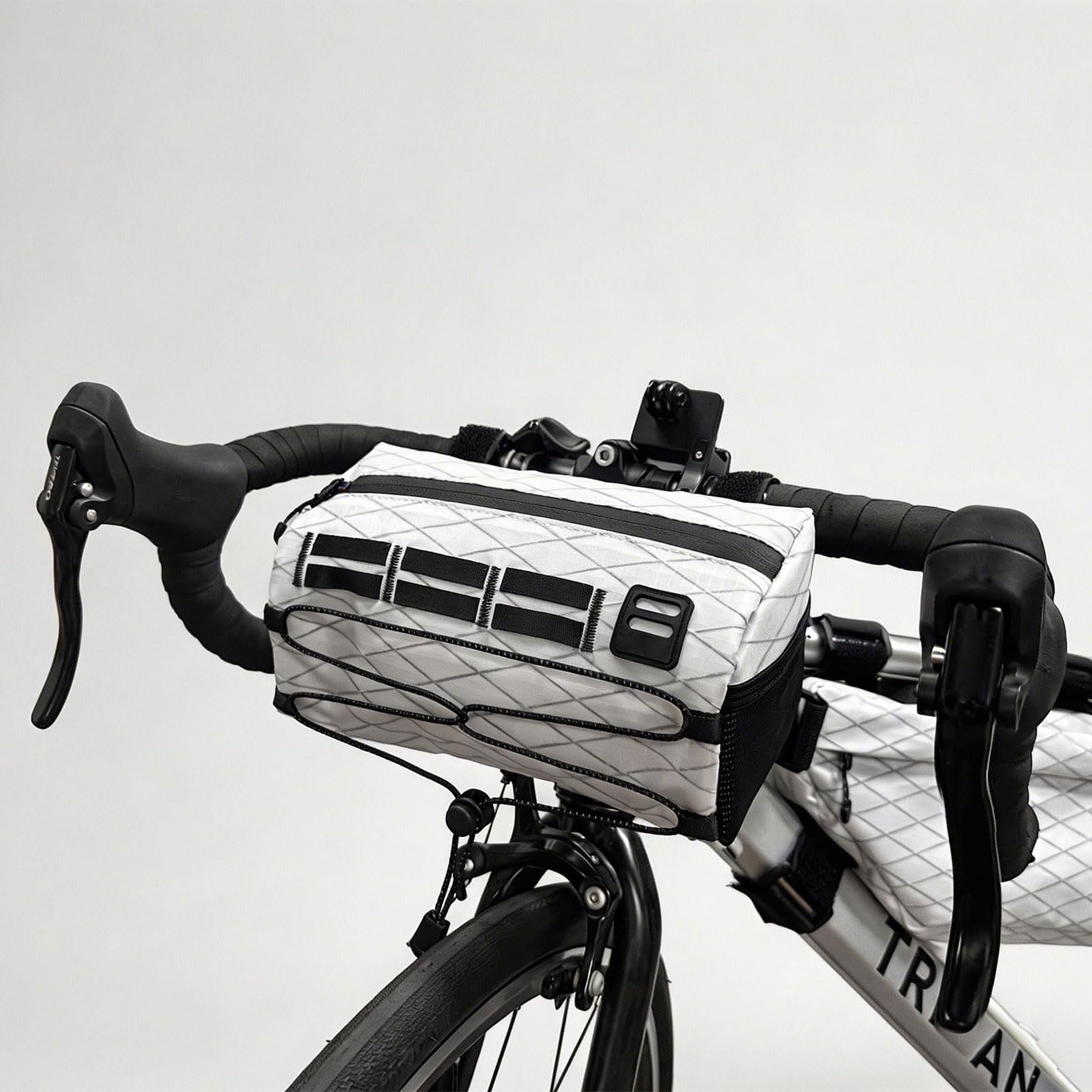 Telaio da ciclismo per borsa per tubo superiore per bici, White