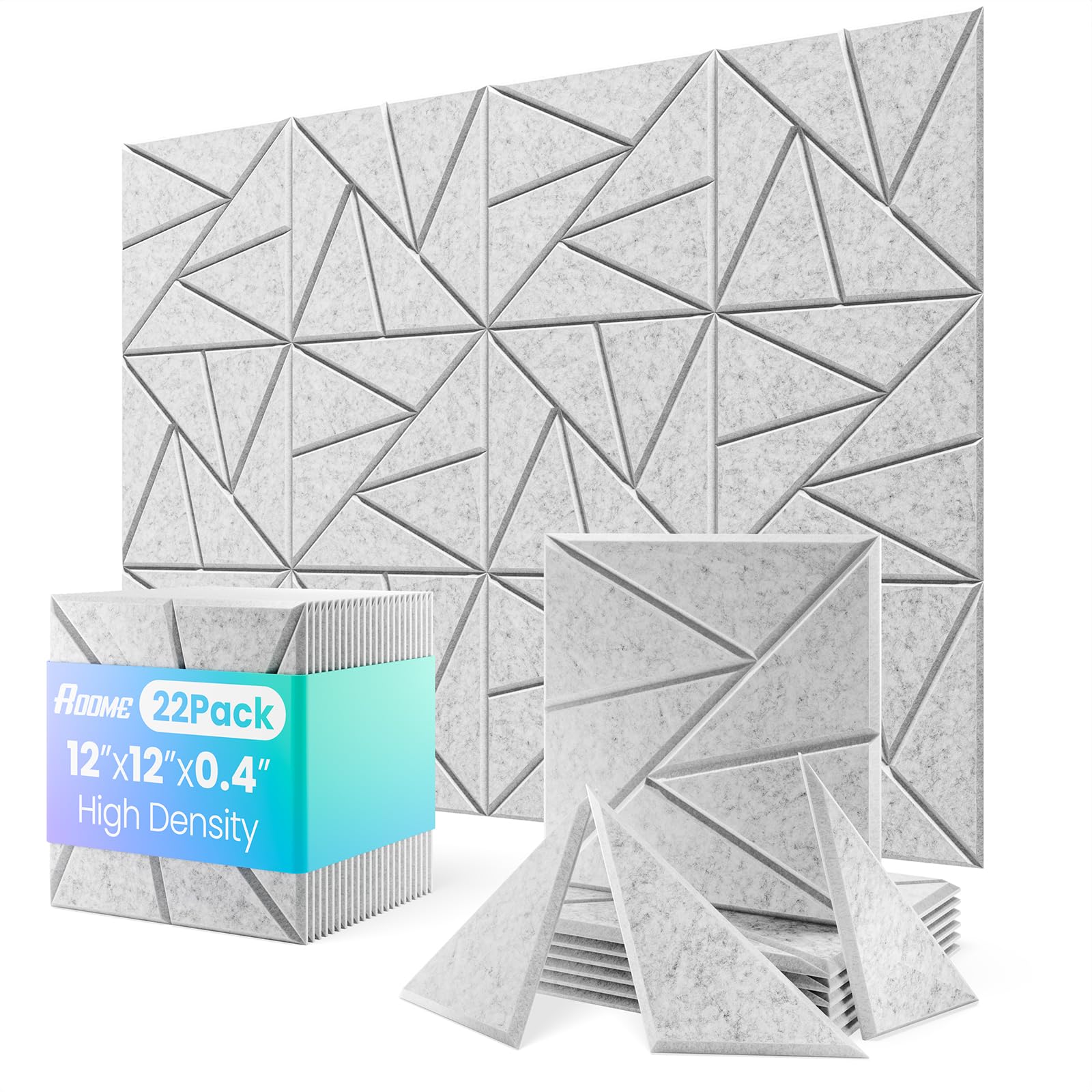 Snapklik.com : 22 Pack Sound Proof Panels For Walls, 12" X 12" X 0.4 ...