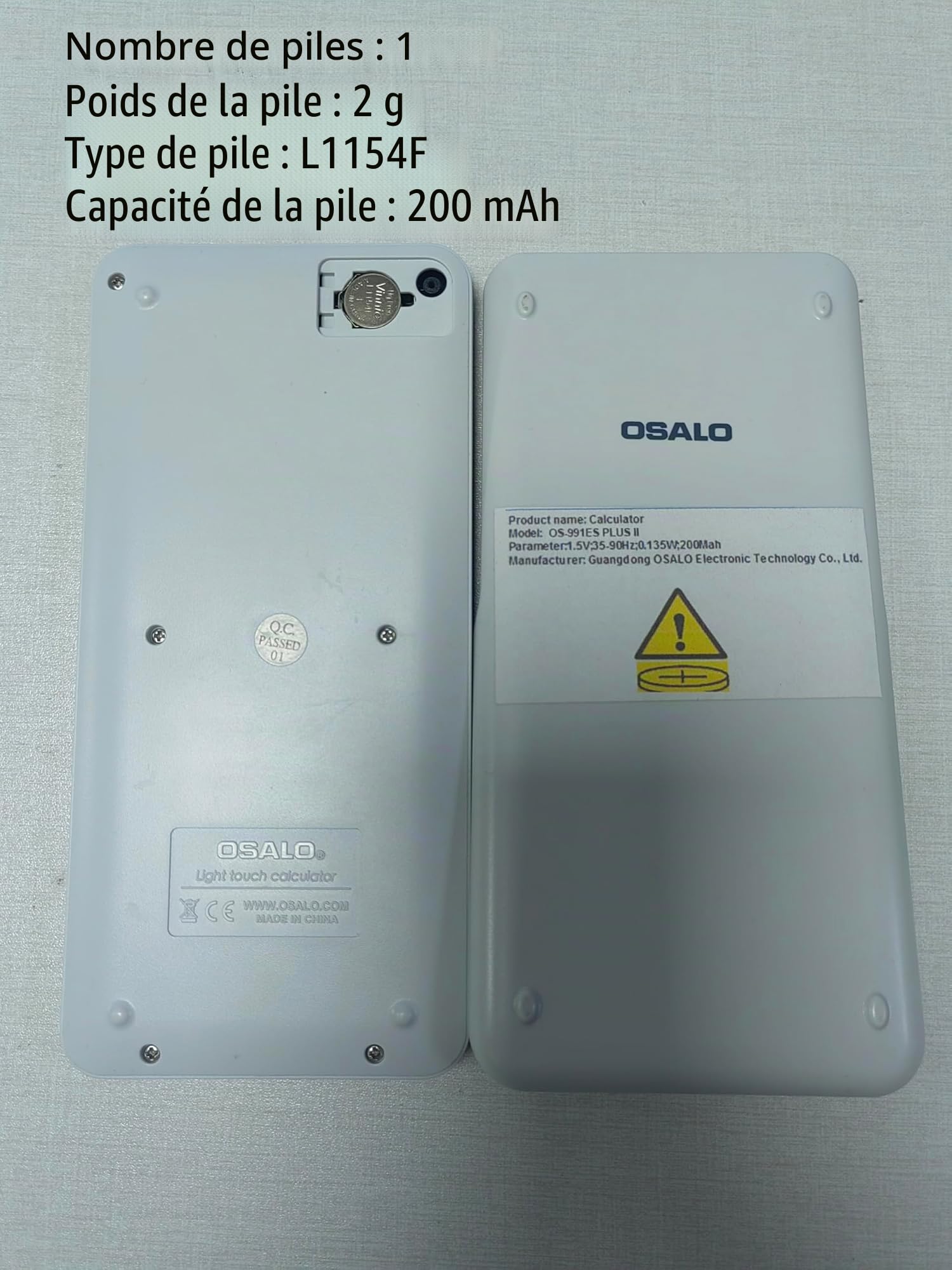 OSALO Calculatrice Scientifique, 417, Fonction 10 + 2 Chiffres, Affichage écrit, Calculatrice Solaire et Batterie, étui de Protection pour l'école, Noir (OS 991ES Plus 2ème édition)