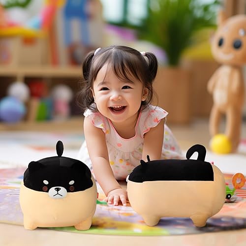 Miniatura 4 de AFAN Shiba Inu - Almohadas de felpa de 15.7 pulgadas Kawaii Corgi para perro, juguete suave, regalo para niños y niñas (negro)