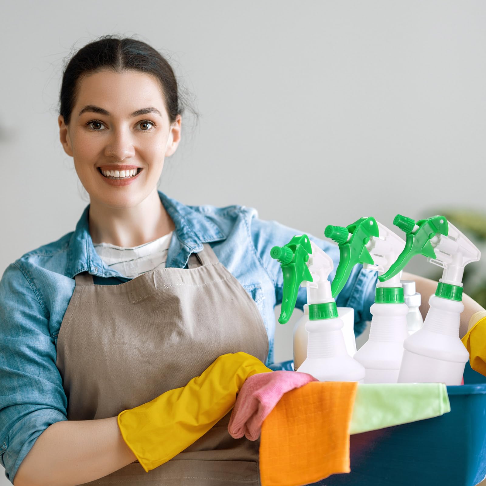 Eccliy Lot de 12 vaporisateurs en plastique vides et réutilisables pour le nettoyage, l'eau, les détails automobiles ou la salle de bain et la cuisine, commercial et résidentiel (vert, original)