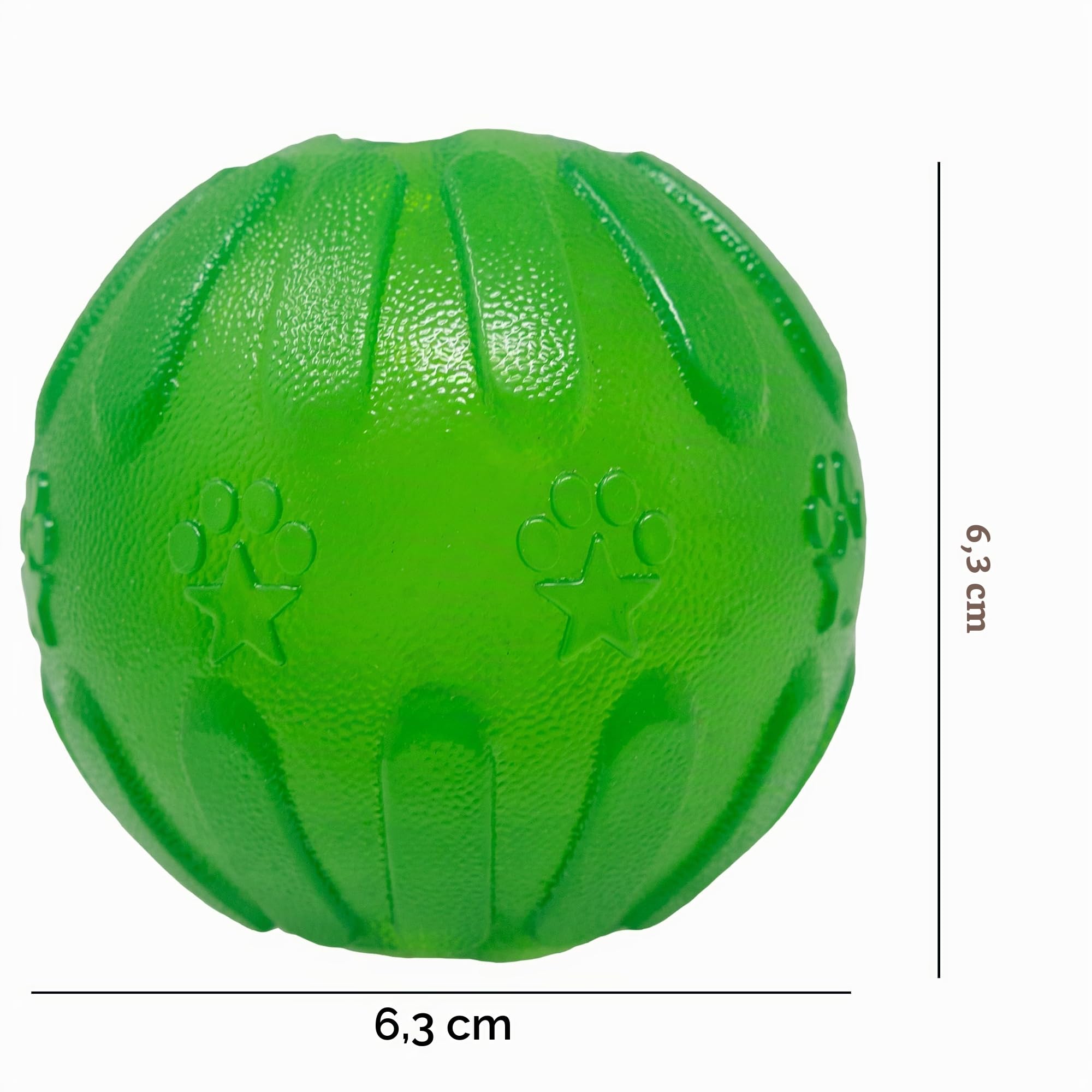 Starmark Jouet pour Chien Fun Balle Diamètre 7 cm M - Coloris aléatoire, Green