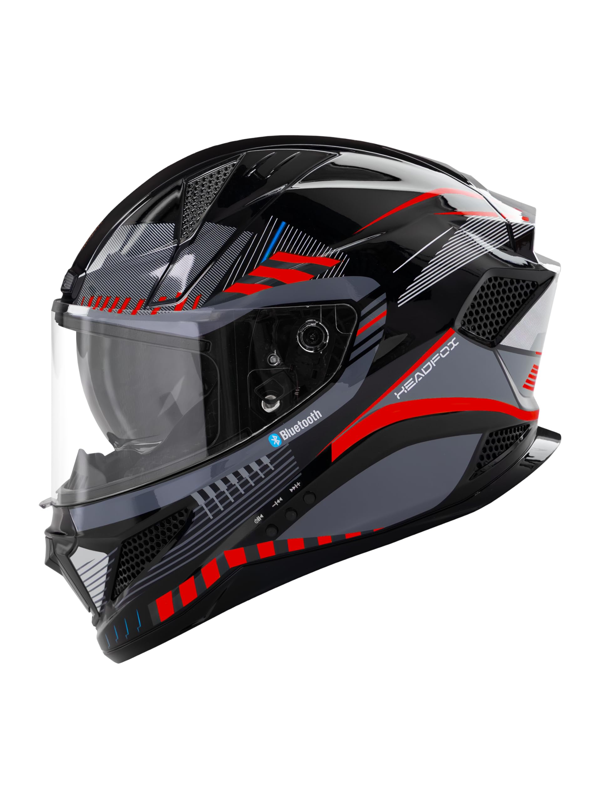 HEADFOX Sharp Track Full Face Bluetooth Helmet for Bike | Waterproof Smart Helmet for Men & Women | Built-in Bluetooth for Calls, ENC, Music & GPS | Voice Assist | ISI Certified-image-12