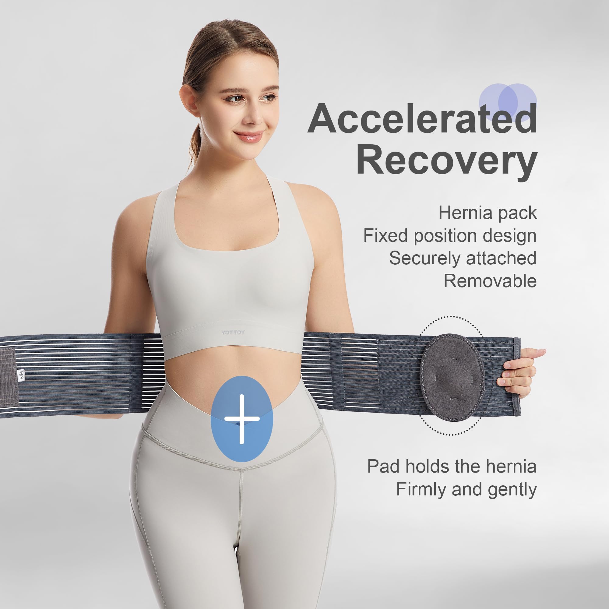 Ceinture hernie ombilicale. Ceinture abdominale medicale pour hernie ombilicale. Gaine abdominale orthopédique avec soutien ombilical(L/XL)