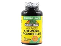 Nature's Blend Acidophilus Probiotic Supplement - 100 High Potency Capsules - Digestive Health, Gut Flora Balance