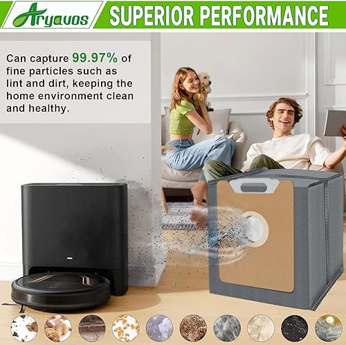 Miniatura 4 de 10 bolsas de polvo G35 para eufy Clean G35+, G40+, G40 Hybrid+ estación de vacío automático, bolsa de repuesto desordorizante para estación de