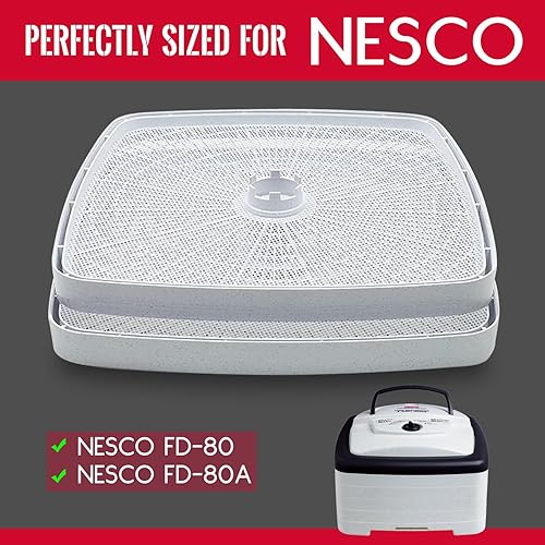 Miniatura 3 de GUCUJI Paquete de 5 hojas de deshidratador de silicona antiadherente prémium para secador de frutas Nesco FD-80 y FD-80A