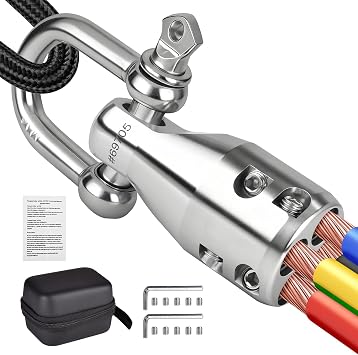 Penguin Puller Jr. Wire Pulling Attachment, 69705 Electrical Cable Pulling Head with Shackle, Heavy Duty 4000 lbs Pull Strength, Fits 2/0 to 4/0 Copper or Aluminum Wire