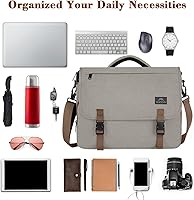 Vista 67 de MATEIN Bolsa tipo mensajero para hombres, mochila escolar para adolescentes, ligera de 17.3 pulgadas, maletín para laptop grande, bolsa cruzada