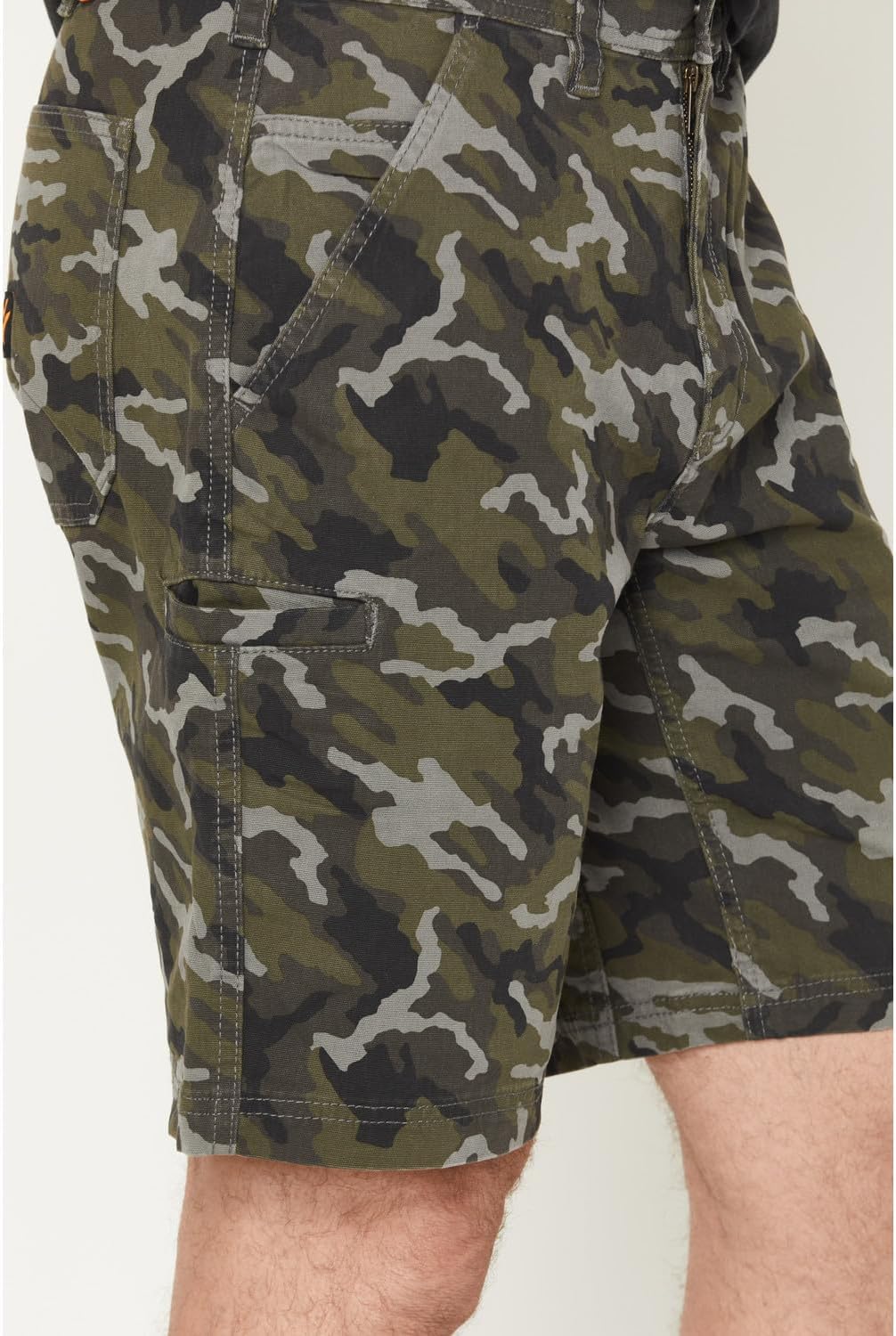 Men's Chip Camo Print Flat Front Work Shorts - HXSP24SH11-CMO 42 Camouflage