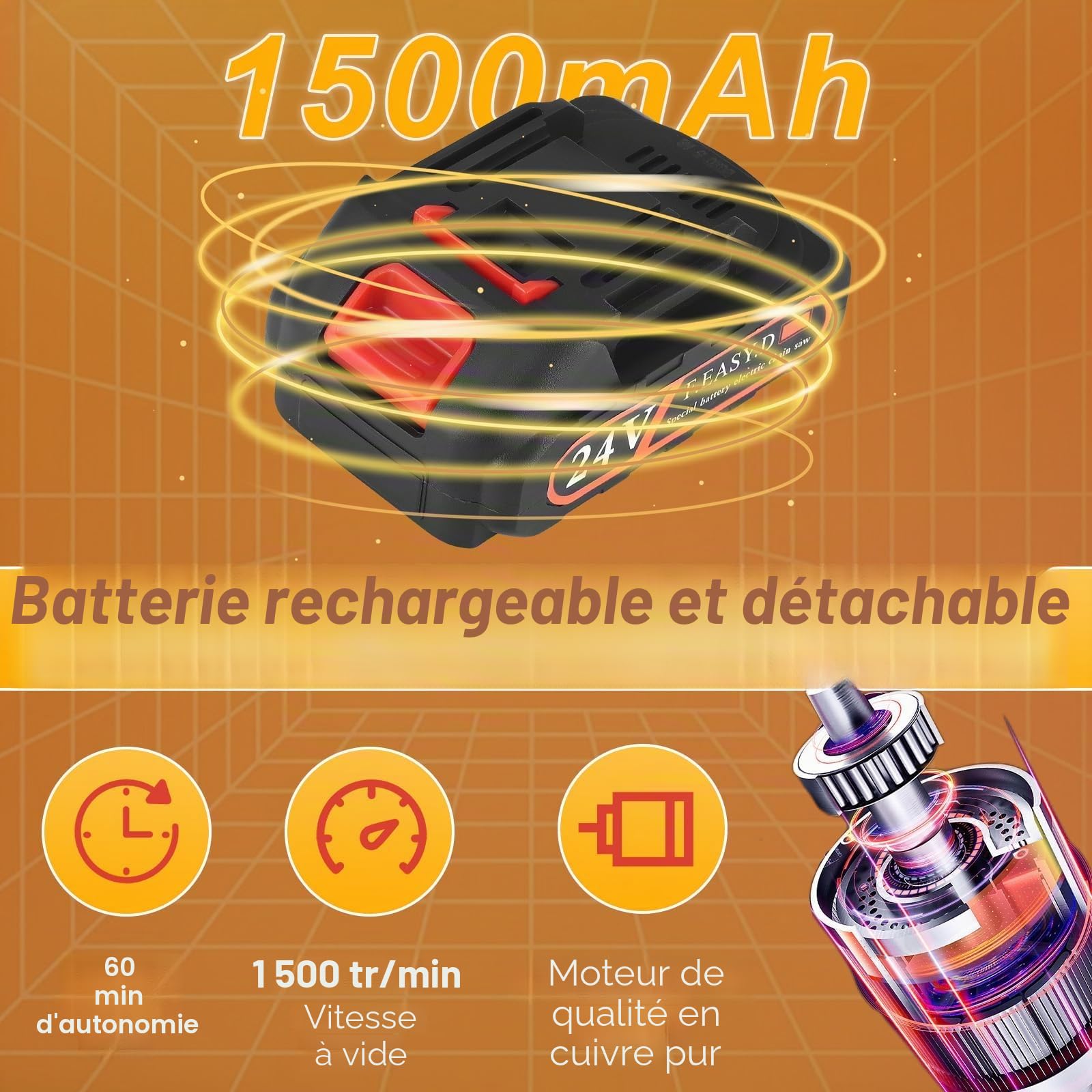 Cisaille à Gazon sans Fil, 2 en 1 Taille Haie Electrique avec 2 Lames, Longueur de Lame : 22 cm (Arbustes) / 13,2 cm (Herbe), Batterie 1500mAh et Type C, Sculpteur de Végétaux pour Couper Les Haies
