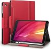 Antbox Case for iPad Air 2iPad 6th5th Generation9.7Pro 9.7Air 1 Vegan Leather Case with Pencil Holder Auto SleepWake Function Smart Cover for iPad 9.7 Red