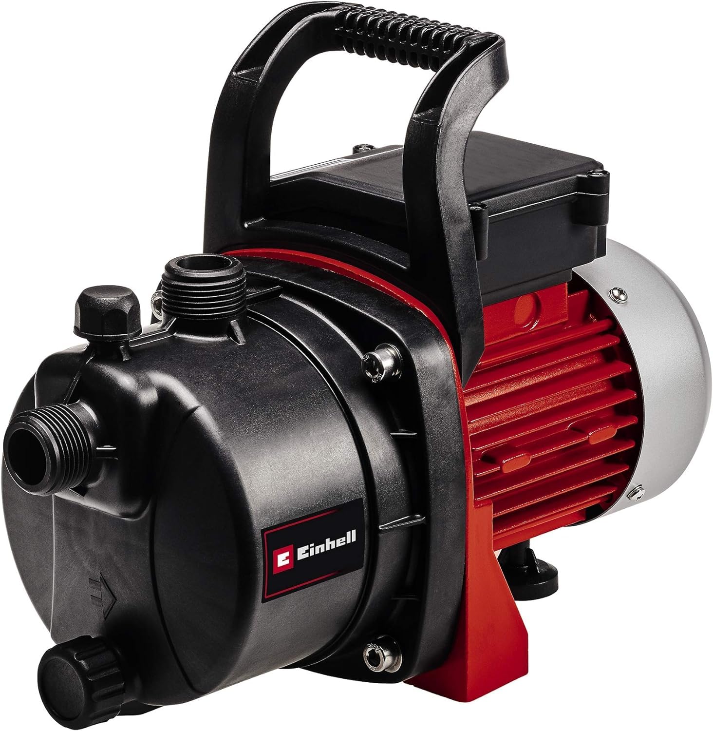 Einhell Pompe d’arrosage de surface GC-GP 6538 (650 W, Câble d‘alimentation 1,4 m) & Accessoire Kit tuyau d'aspiration noir 7 mètres avec embouts en PVC - température max. : 35° - Ø 32 mm